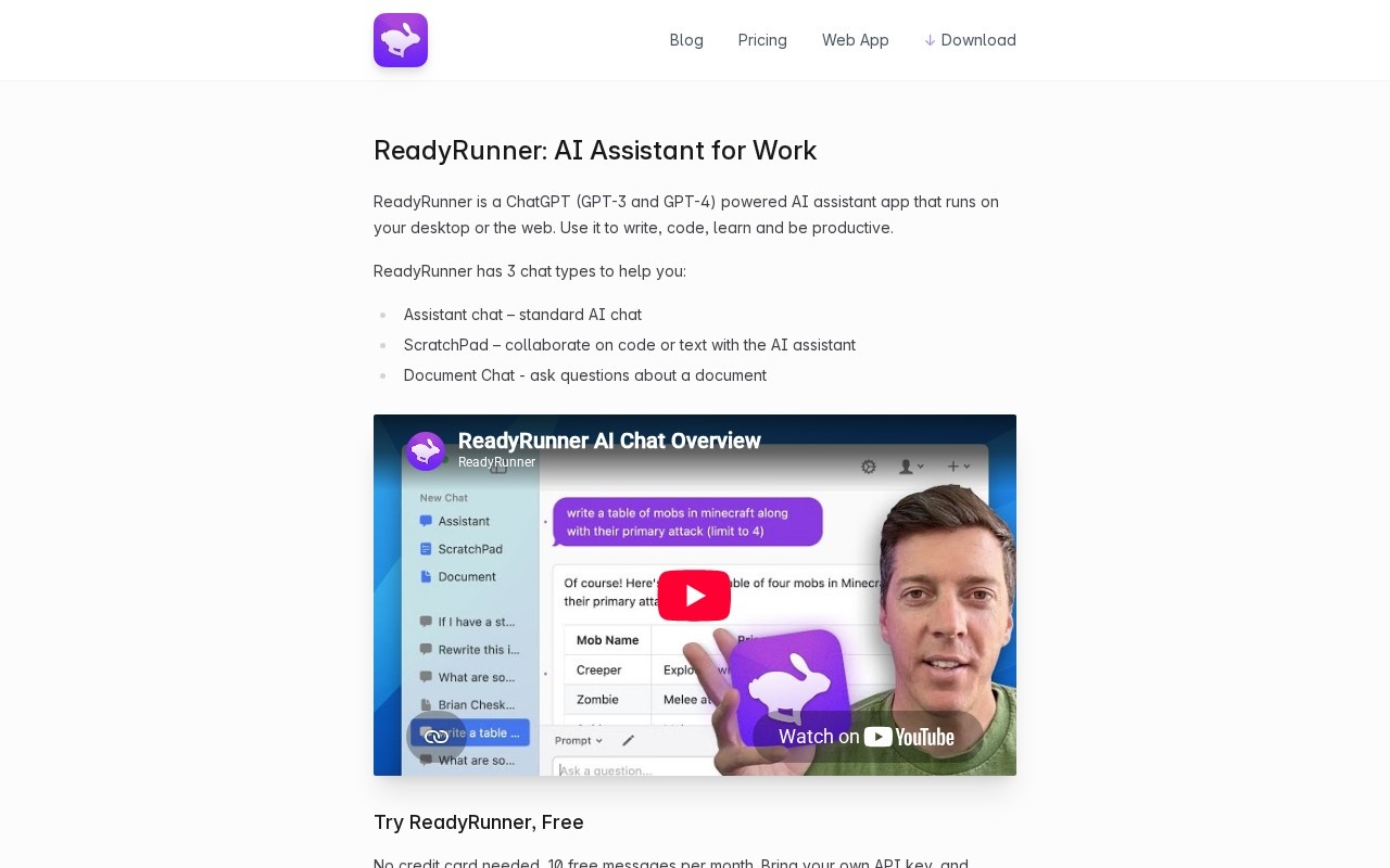 ReadyRunner官网截图