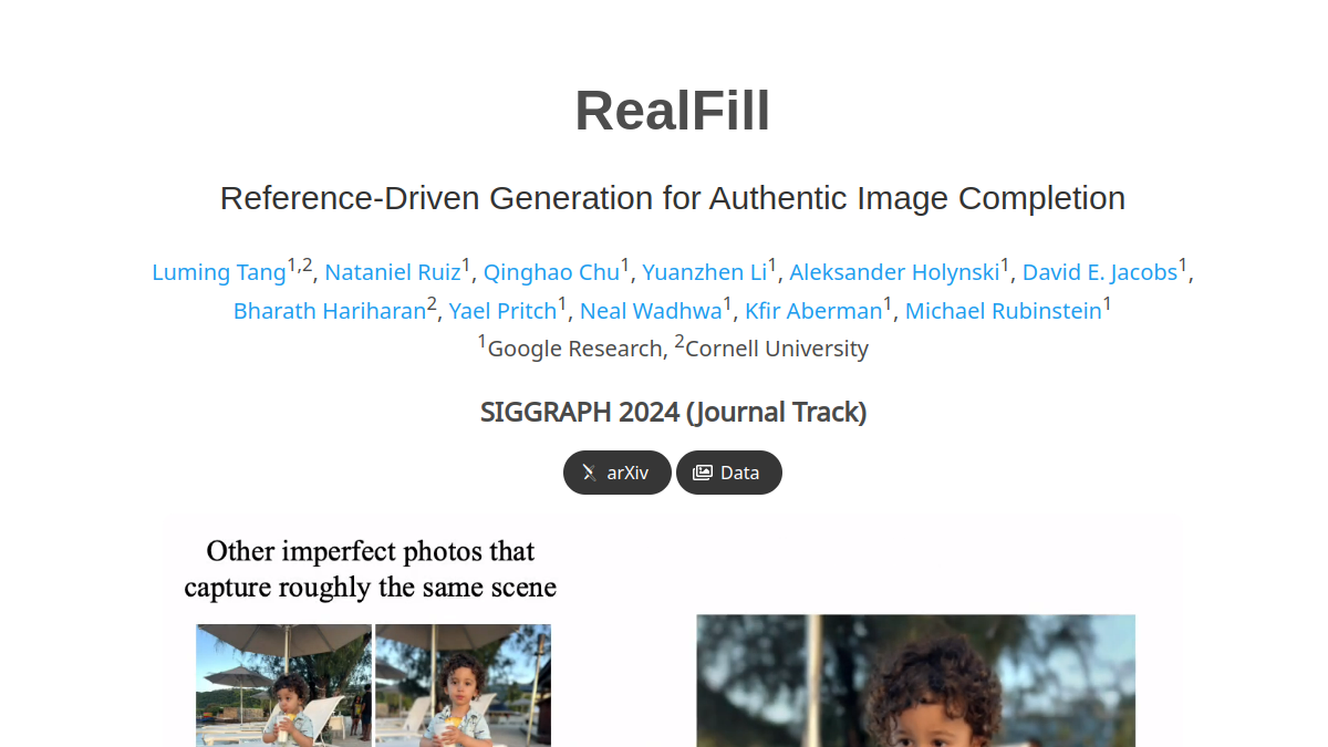 RealFill官网截图