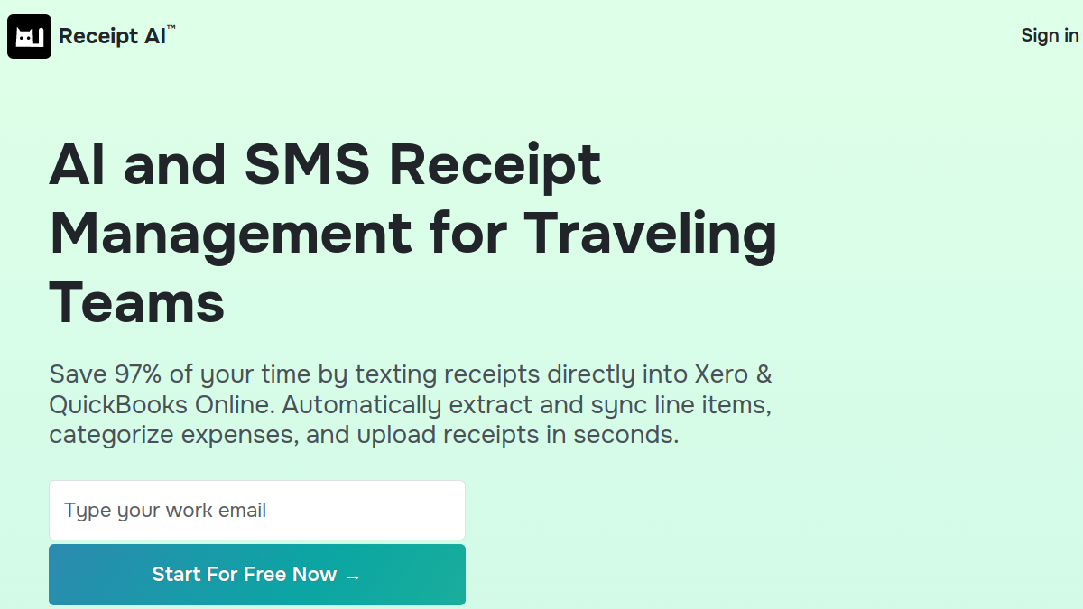 Receipt-AI for Startup官网截图