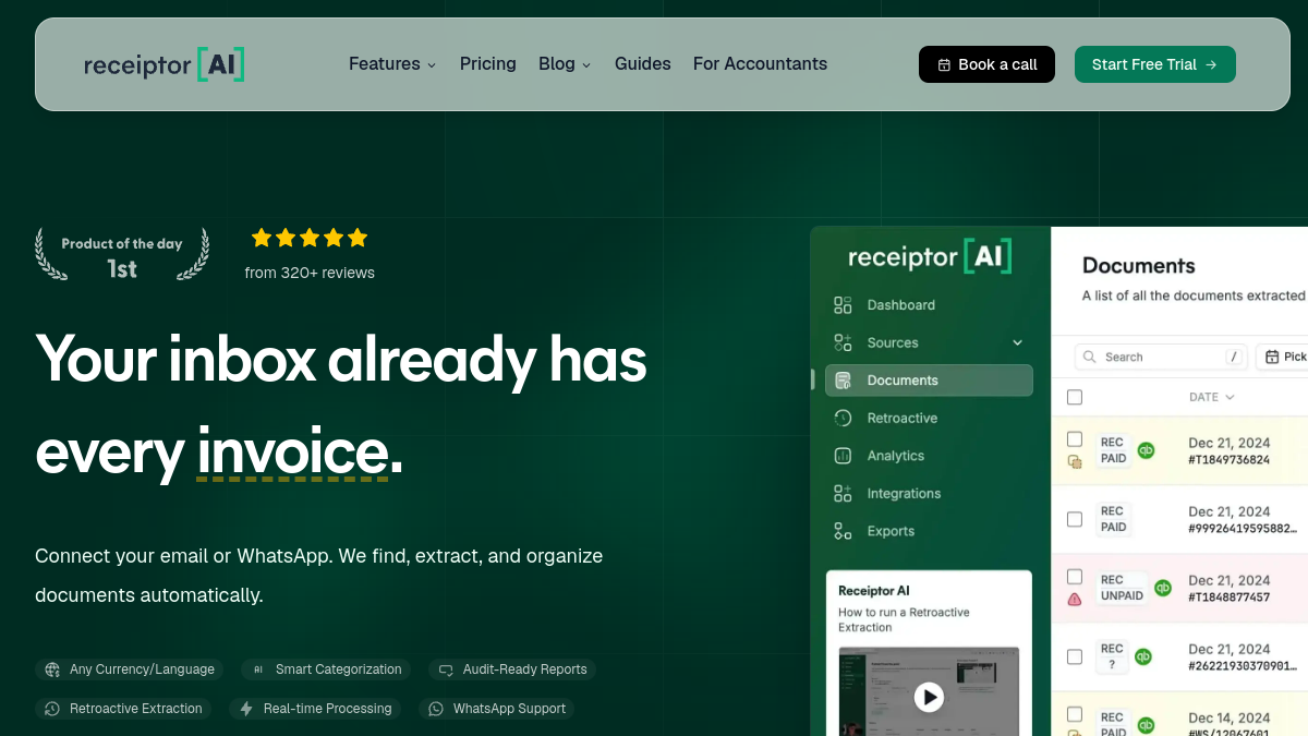 Receiptor.ai官网截图