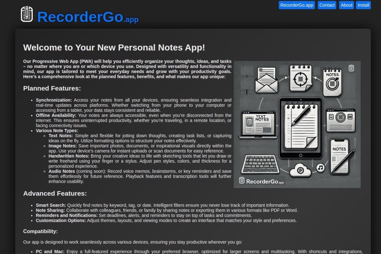 RecorderGo.app官网截图