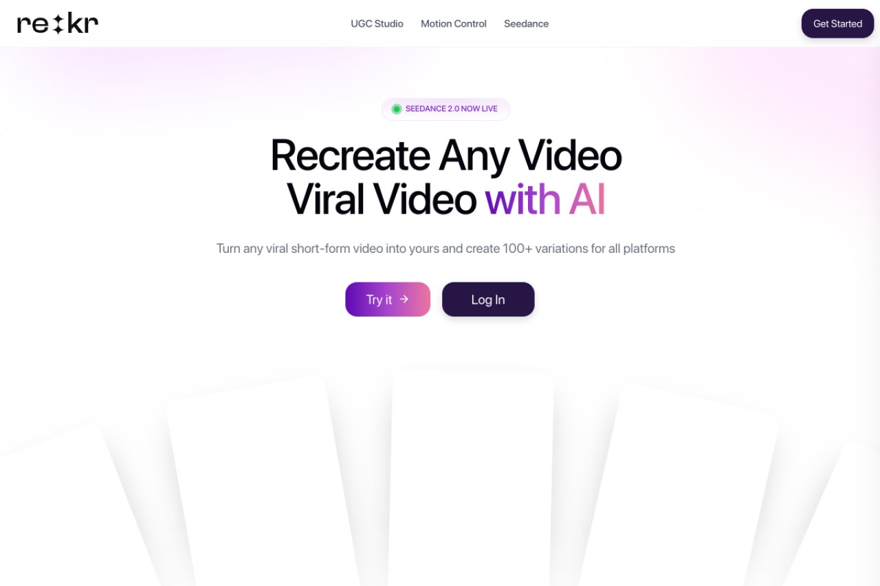 RE:Create Video官网截图