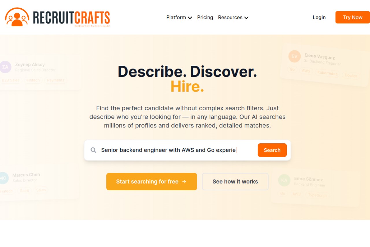 RecruitCrafts官网截图