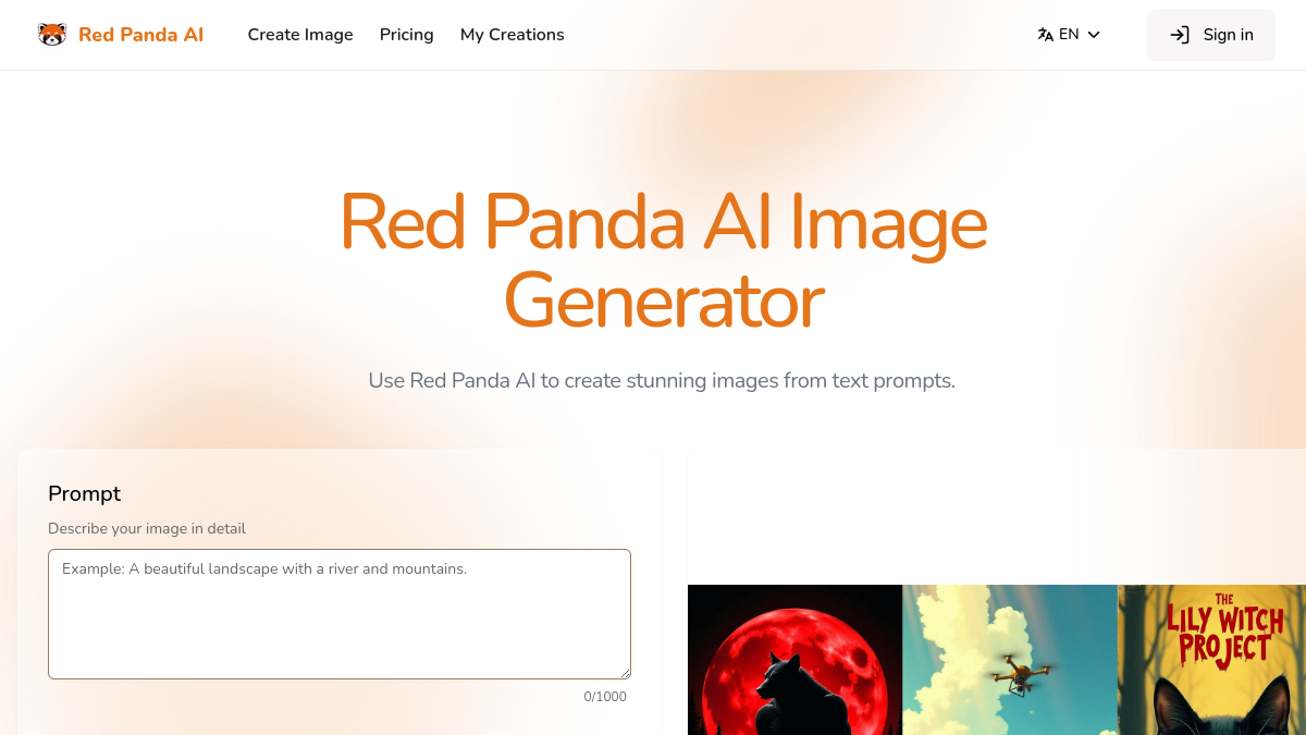 Red Panda AI官网截图