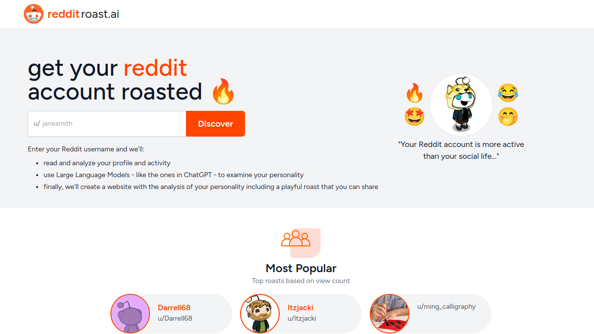 redditroast.ai官网截图