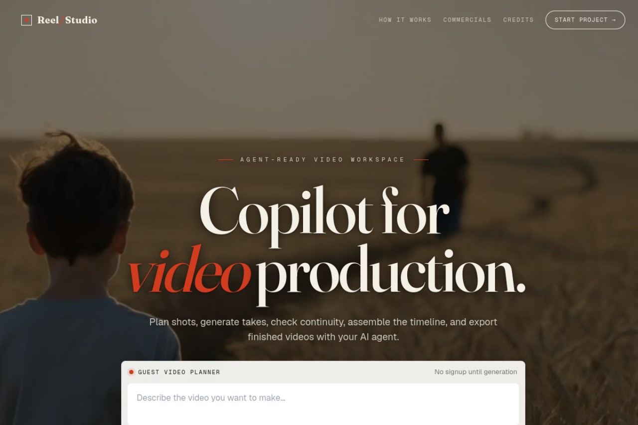Reel Studio官网截图