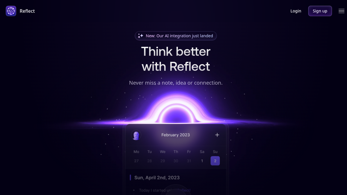 Reflect AI官网截图