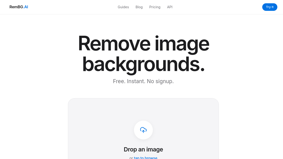 RembgAI官网截图