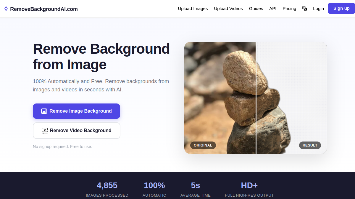 Remove Background AI官网截图