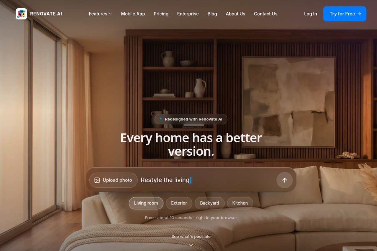 Renovate AI官网截图