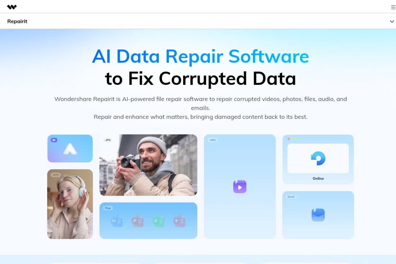 Wondershare Repairit官网截图