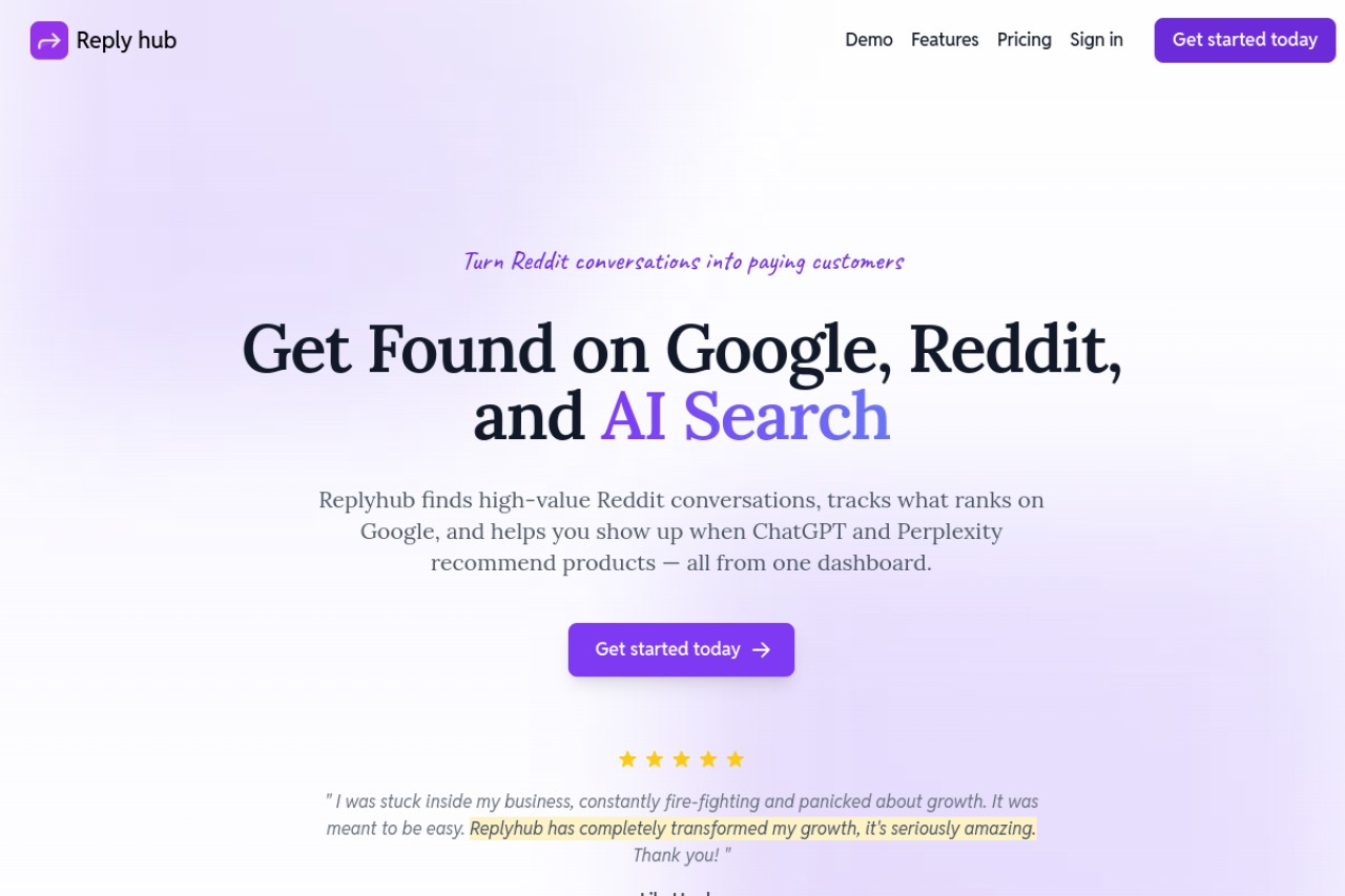 Replyhub官网截图