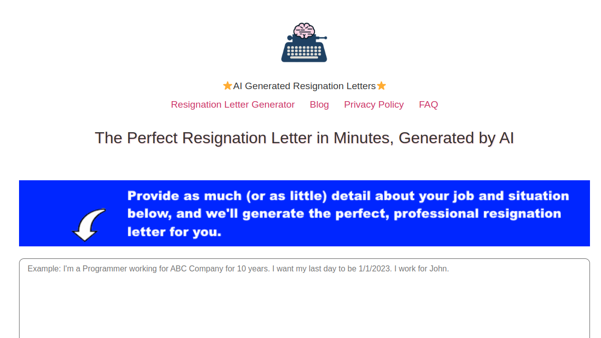 Resign.ai官网截图
