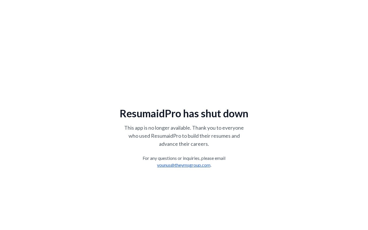 ResumaidPro官网截图