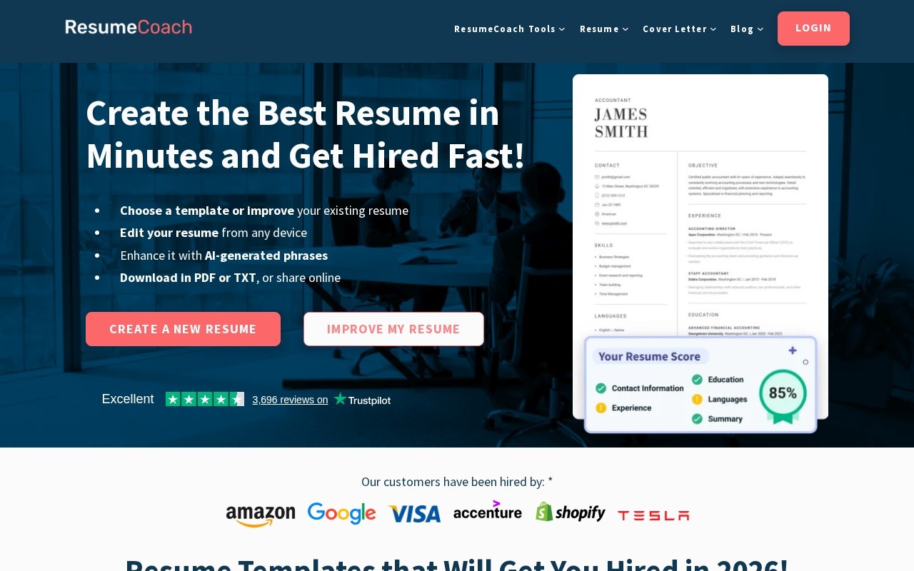ResumeCoach官网截图