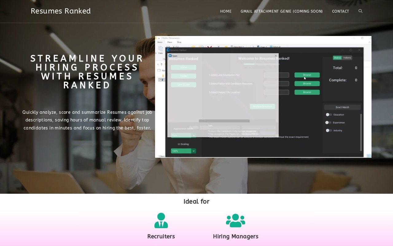 Resumes Ranked官网截图