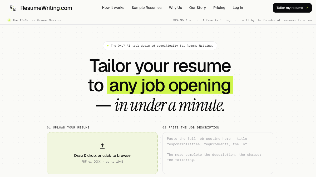 RESUMEWRITING官网截图