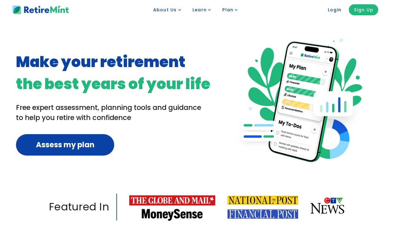 RetireMint官网截图