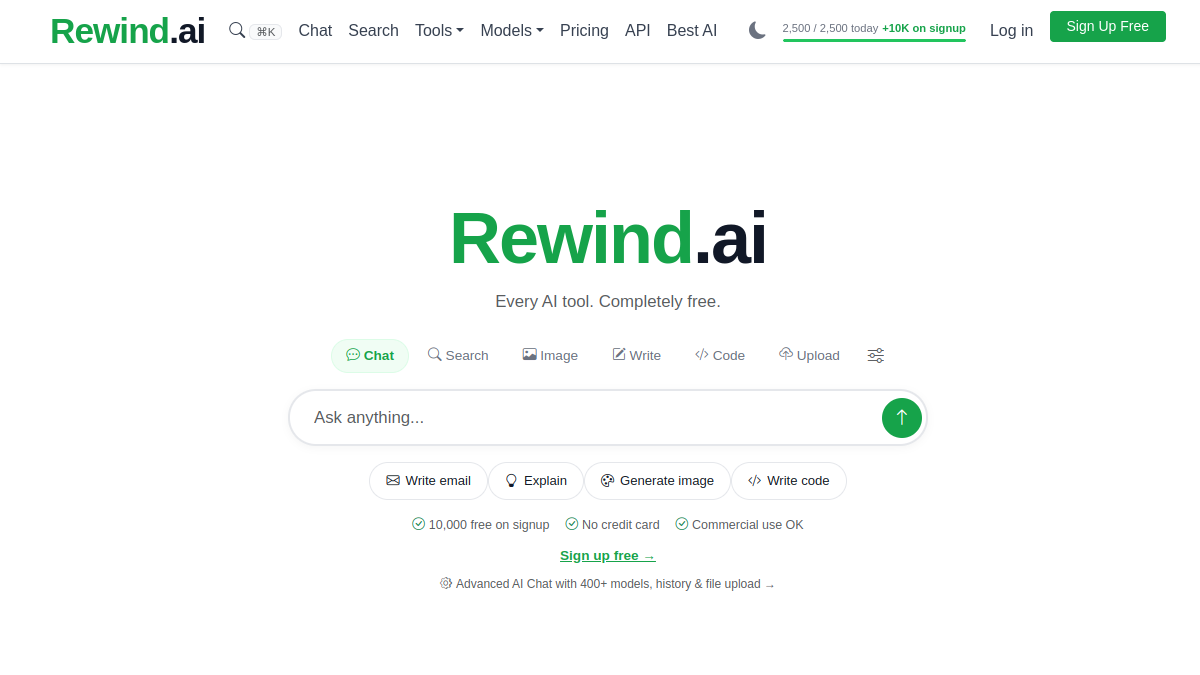 Rewind AI官网截图