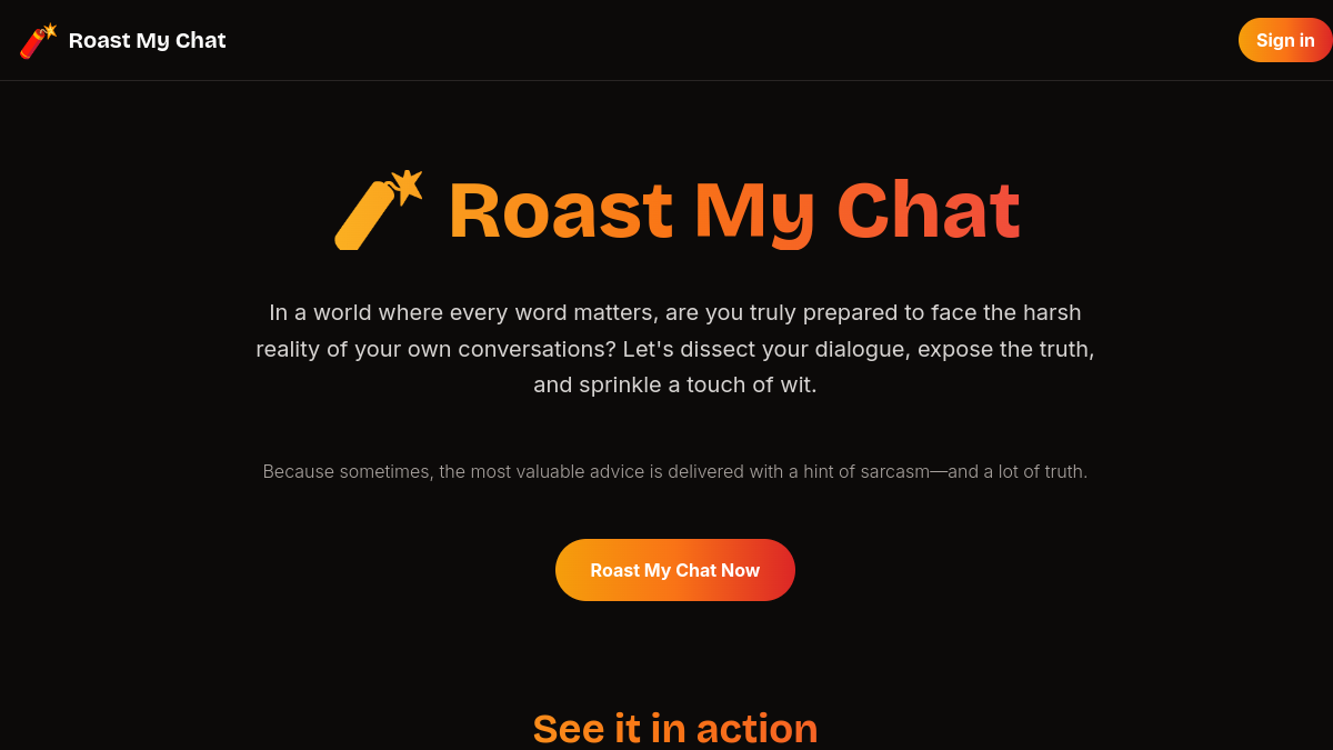 Roast My Chat官网截图