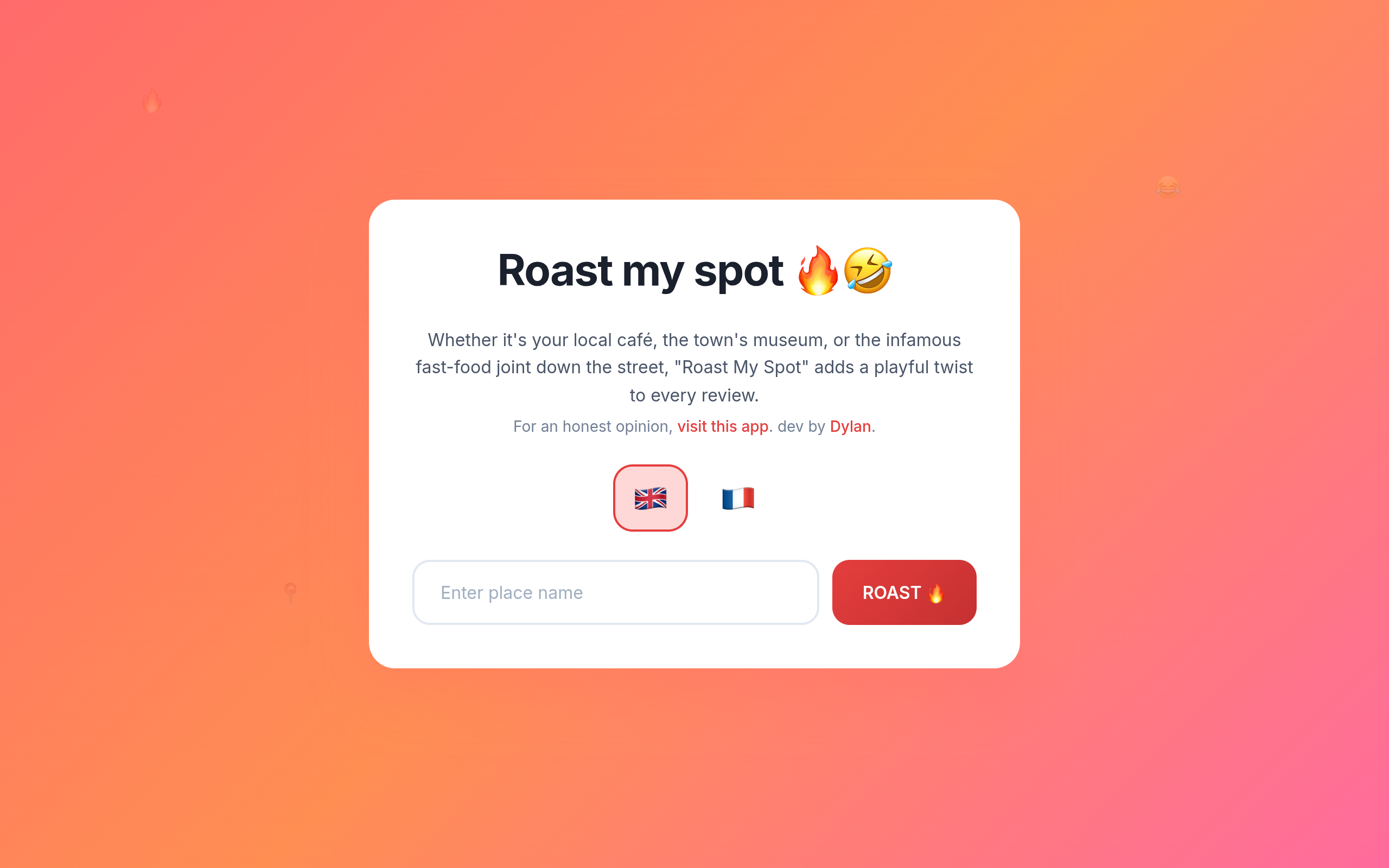 Roast My Spot官网截图