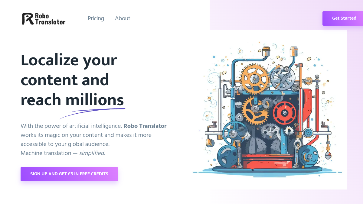 Robo Translator官网截图