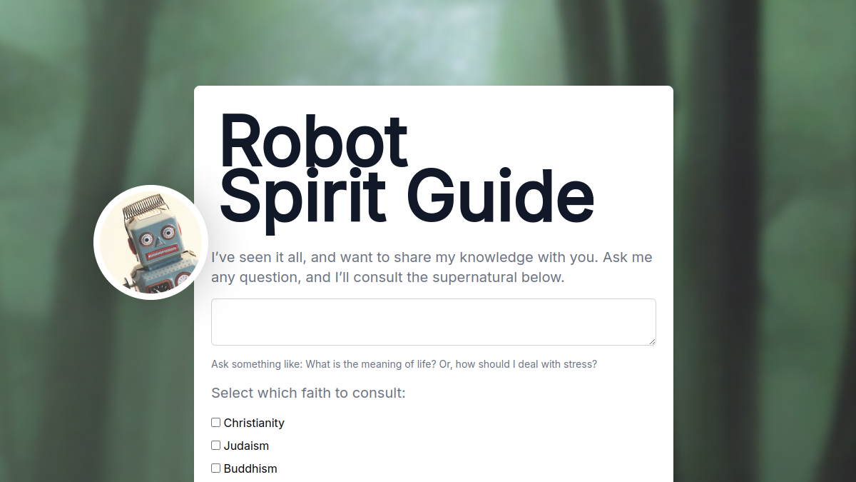 Robot Spirit Guide官网截图