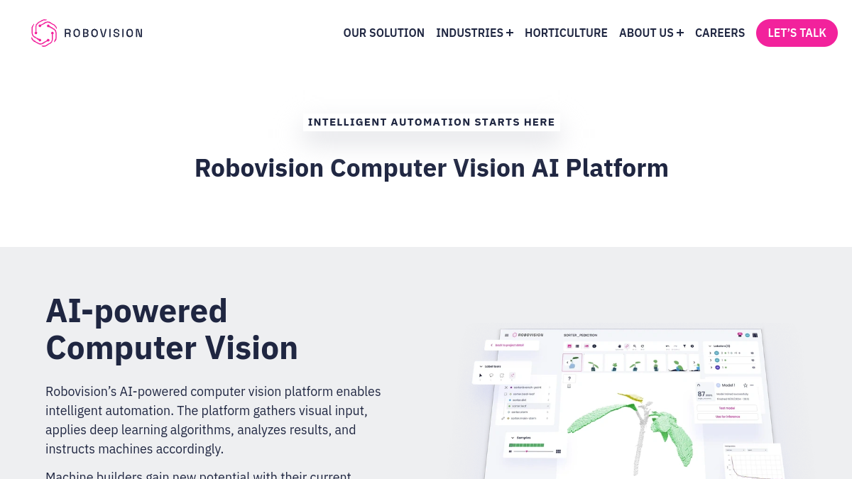 Robovision.ai官网截图