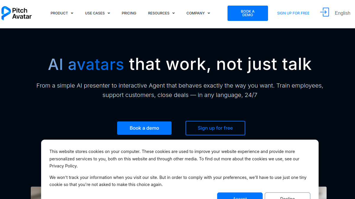 Pitch Avatar官网截图