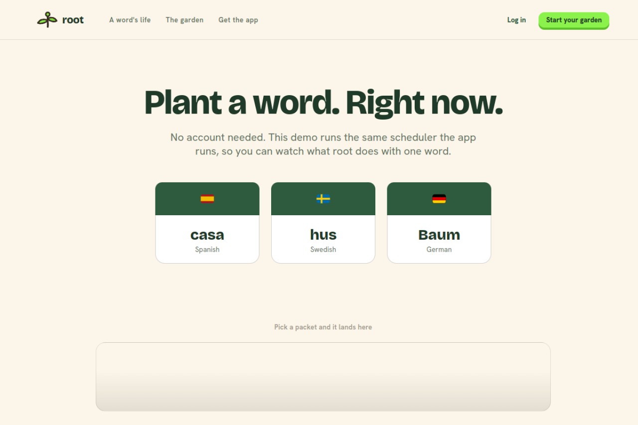 Root Vocab官网截图