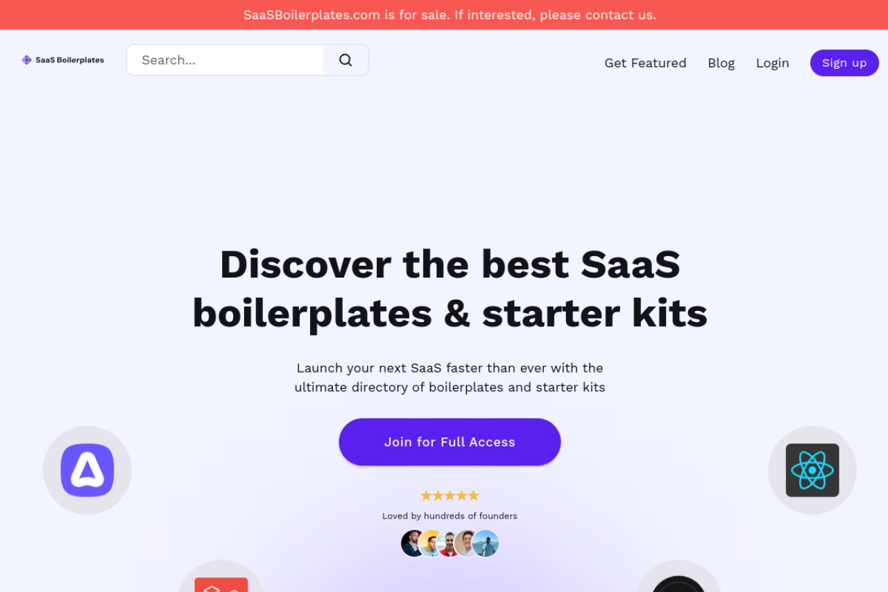 SaaS Boilerplates官网截图