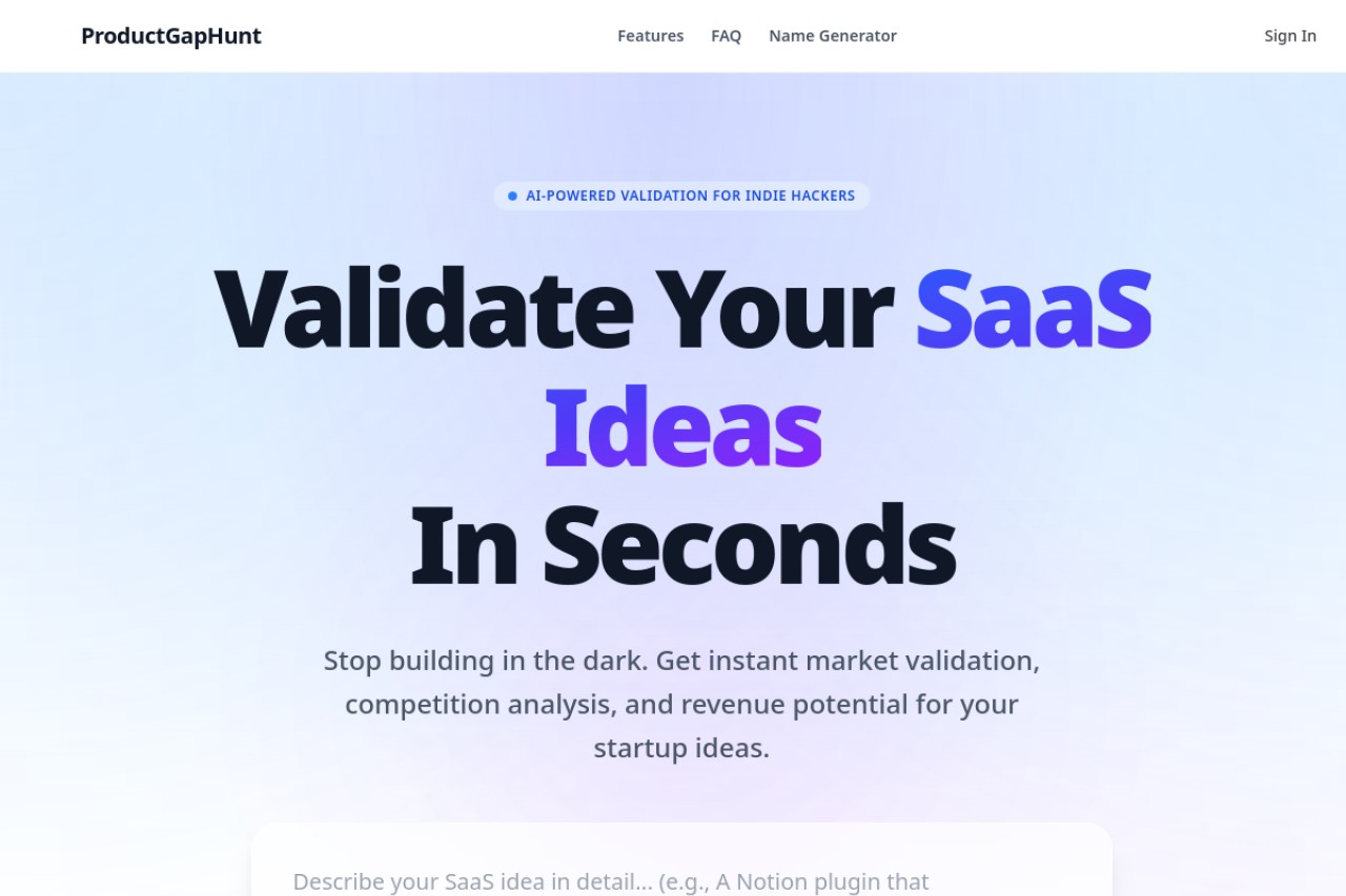 SaaS Name Generator官网截图