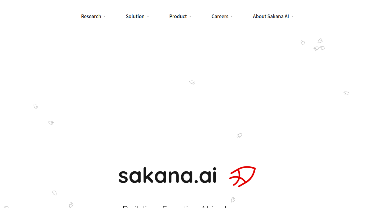 Sakana AI官网截图