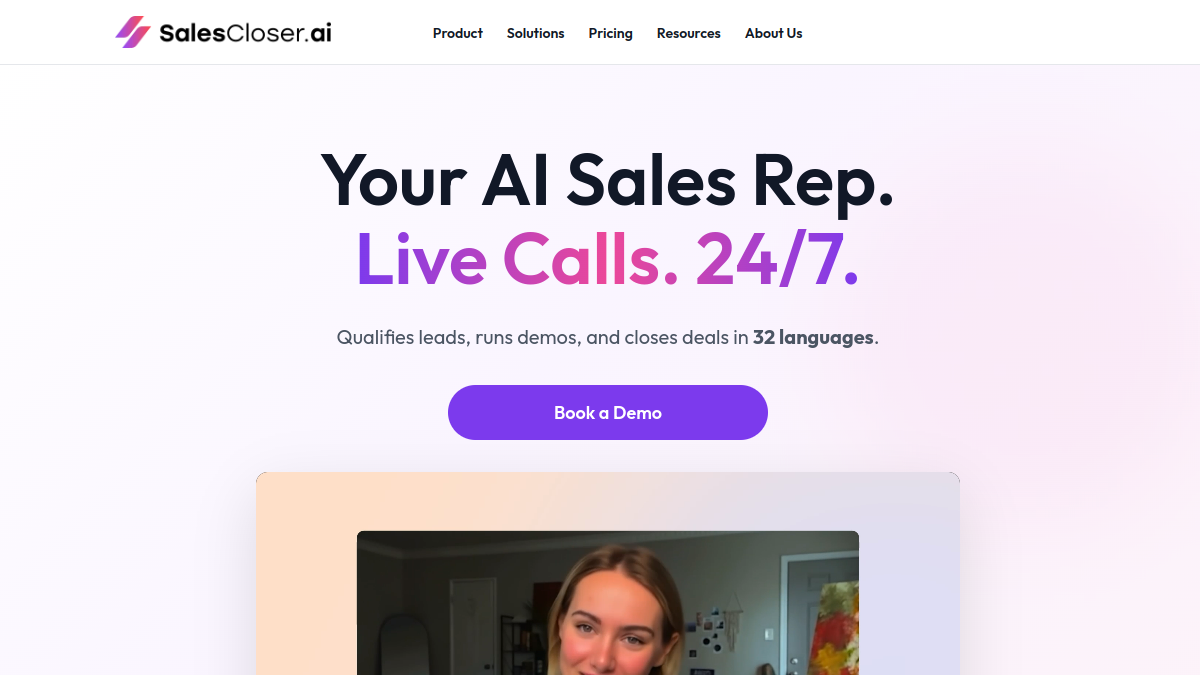 SalesCloser.ai官网截图