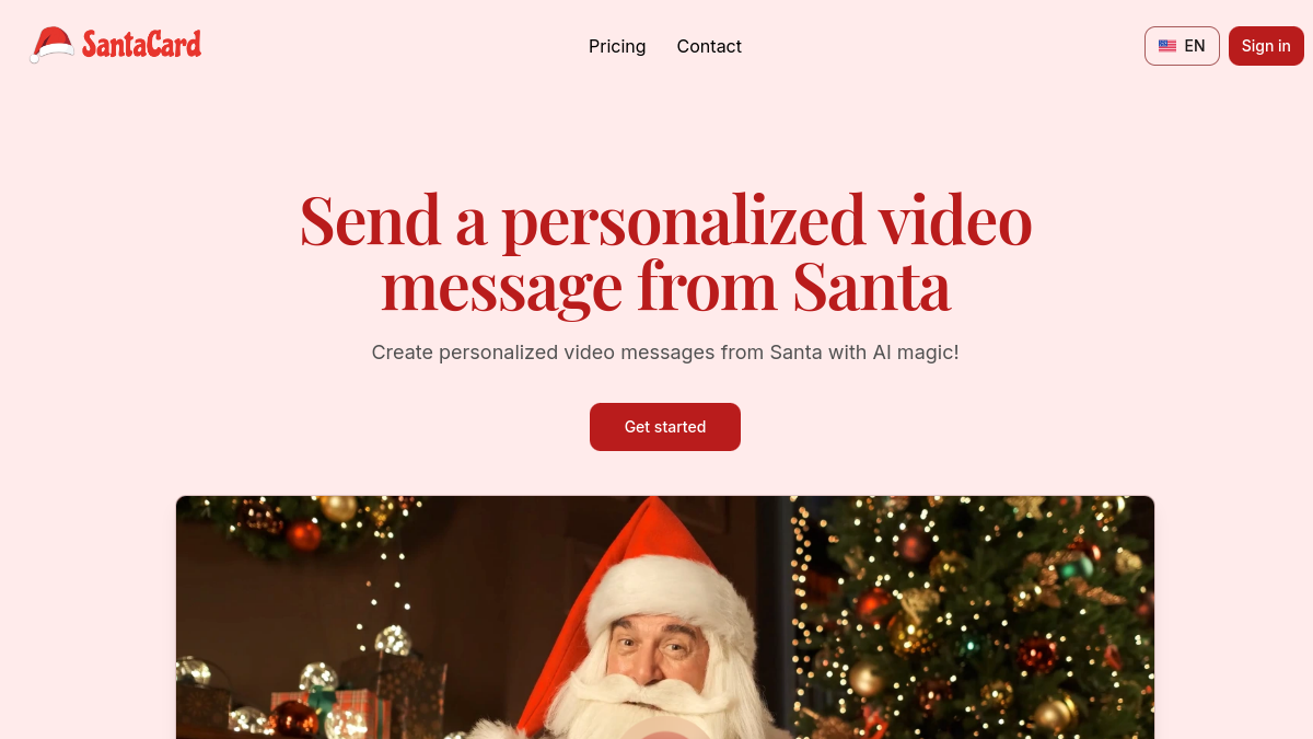 SantaCard官网截图