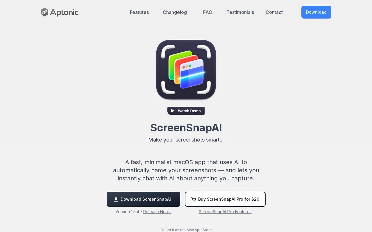 ScreenSnapAI官网截图