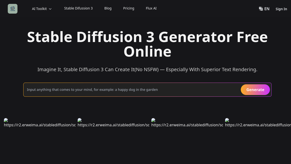 Stable Diffusion 3 Free Online官网截图