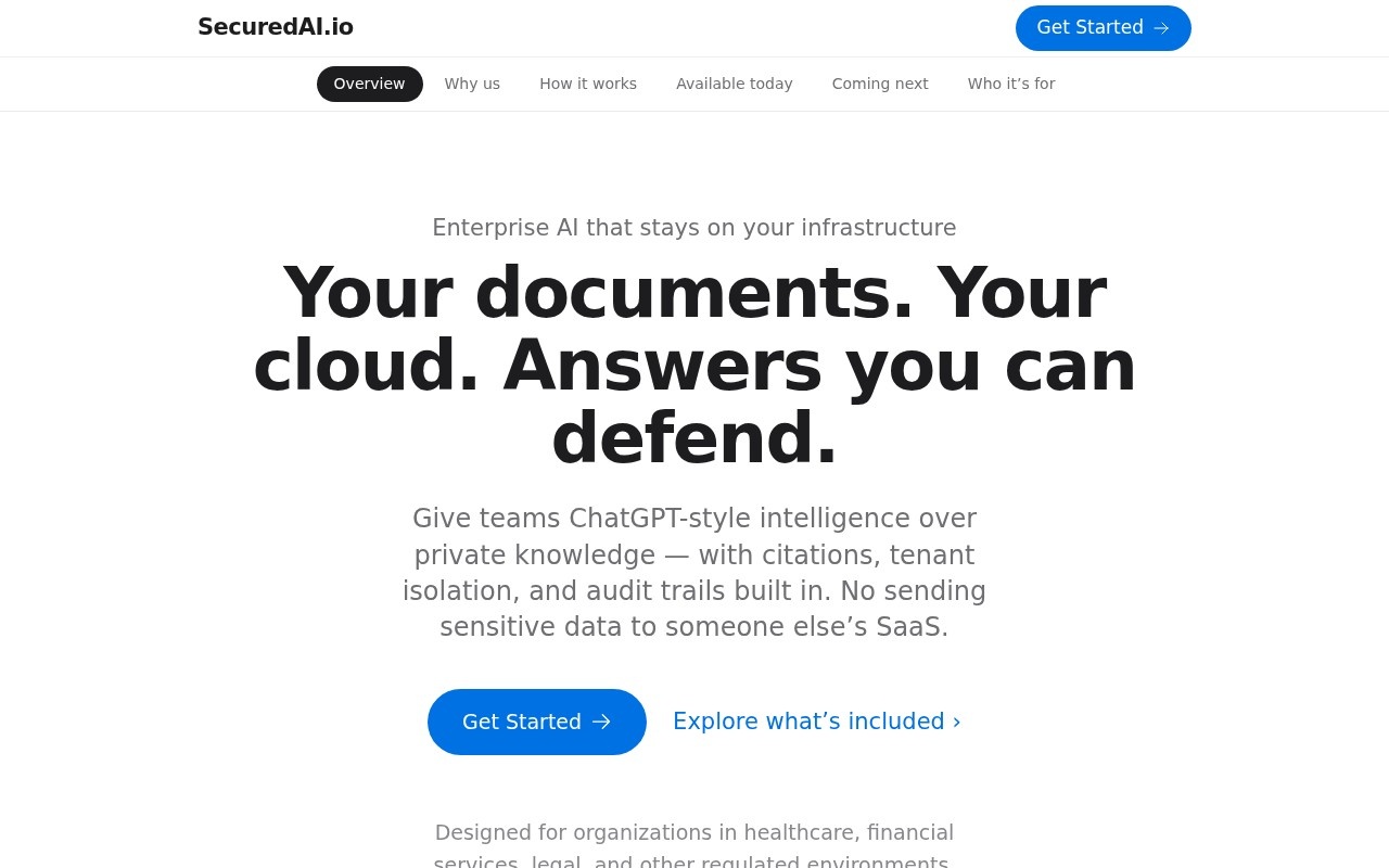 SecuredAI官网截图