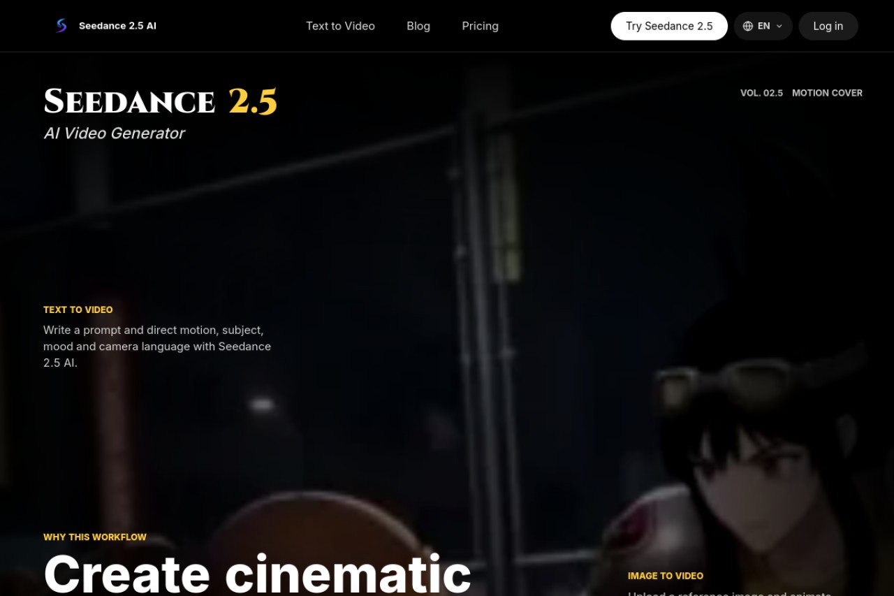 Seedance 2.5 AI官网截图