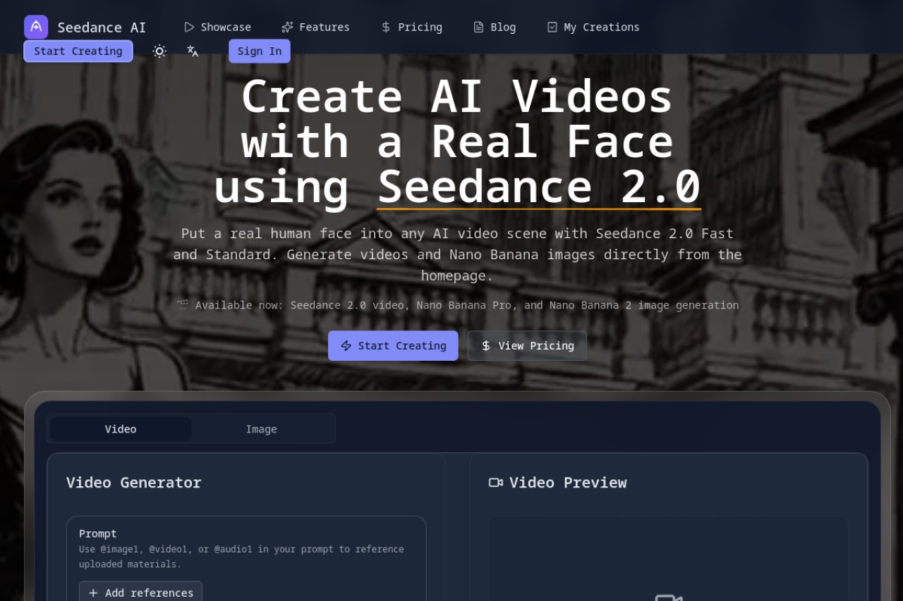 Seedance 2 Cloud官网截图
