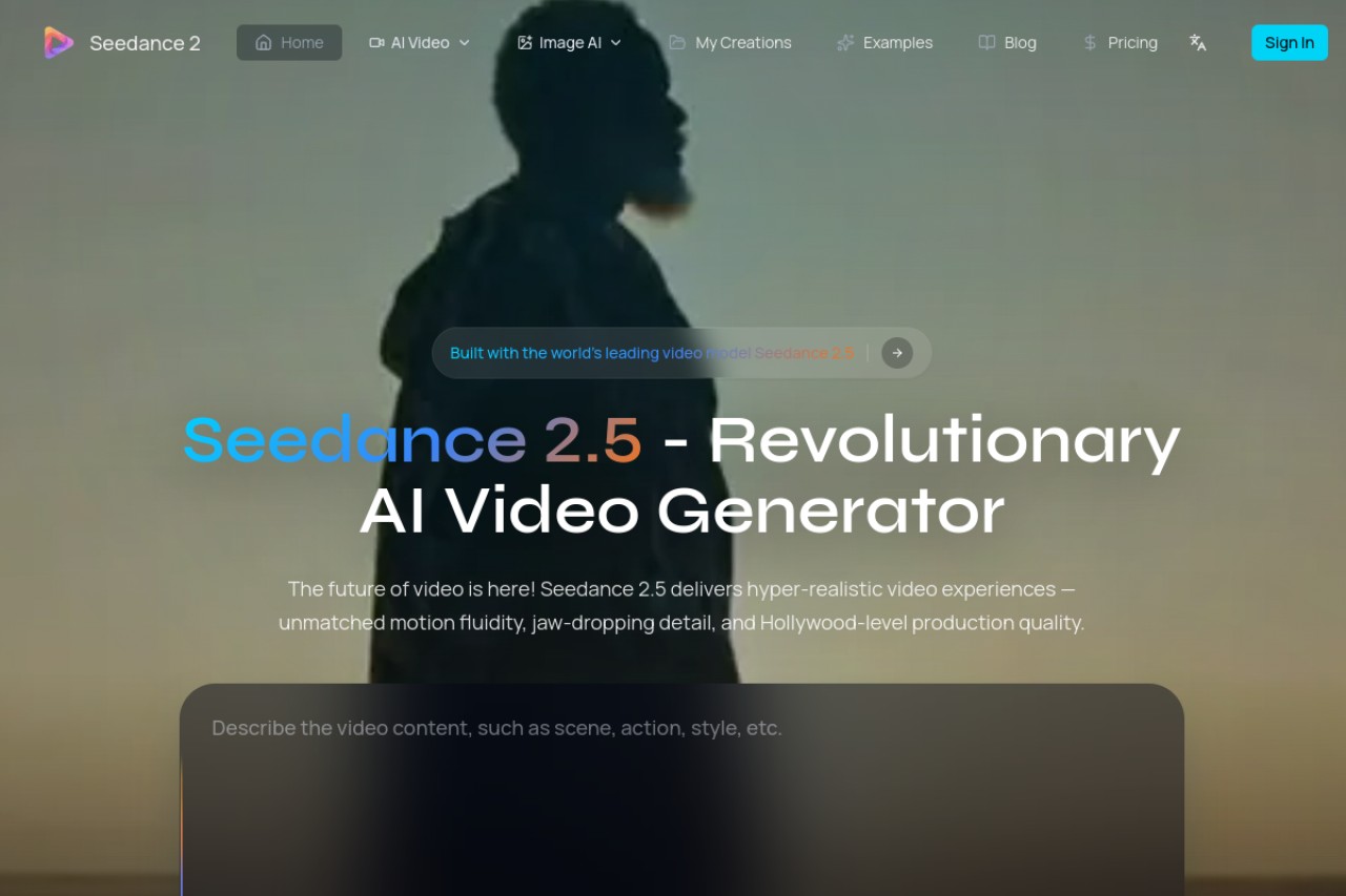 Seedance 2.0 Video Generator官网截图