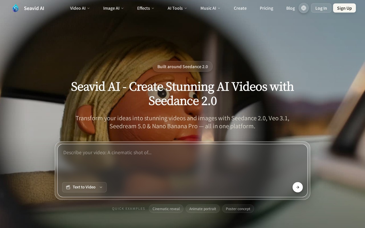 Seedance AI官网截图