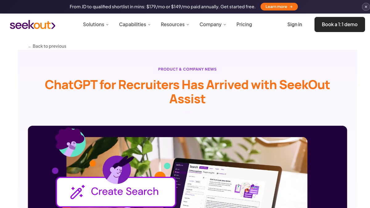 SeekOut Assist官网截图