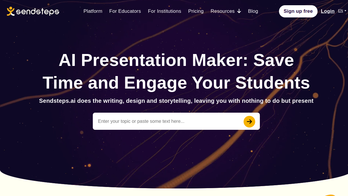 Sendsteps.ai: First AI Presentation Tool官网截图