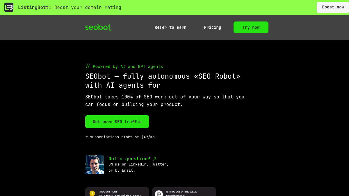 SEO Bot官网截图