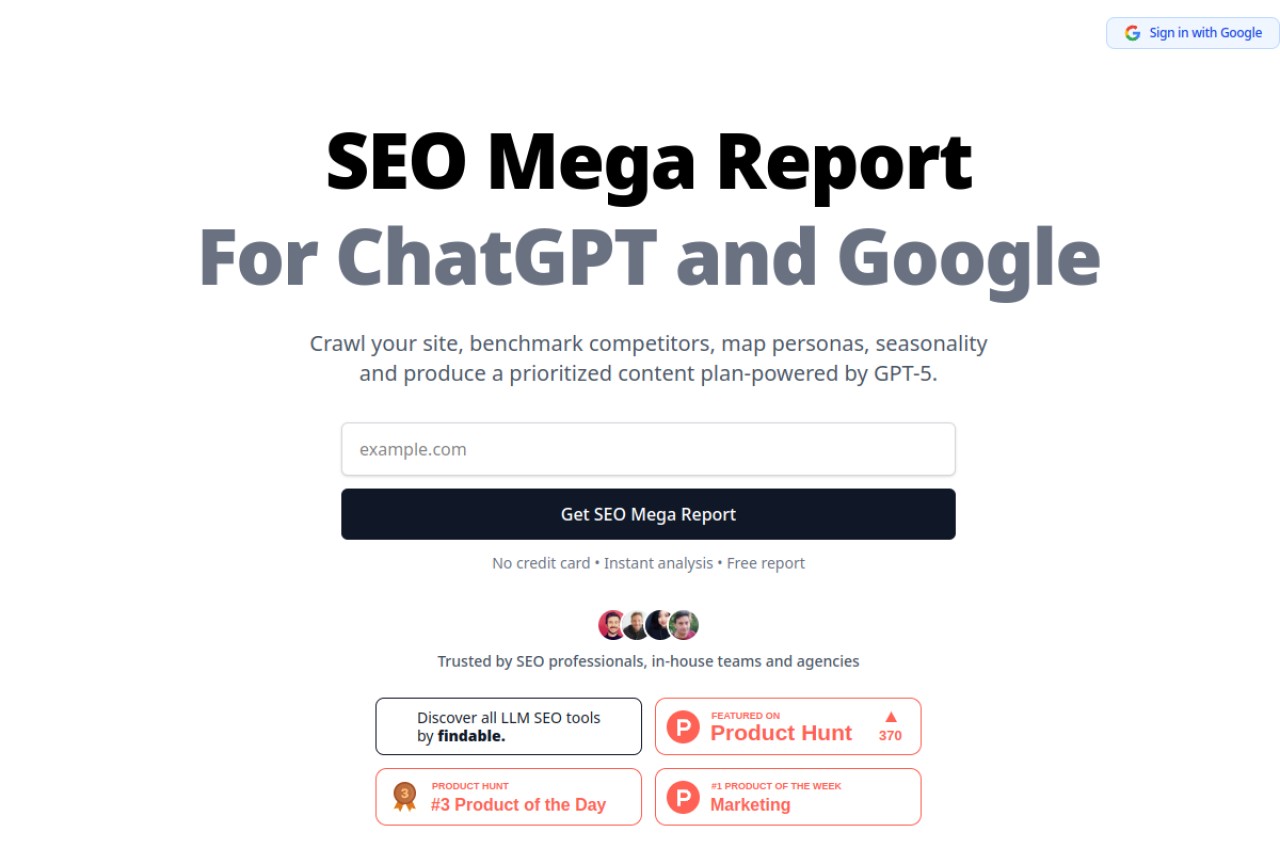 SEO Mega Report官网截图