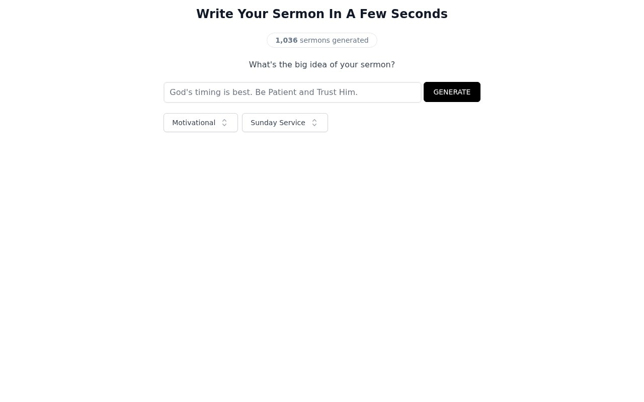 SermonGPT官网截图