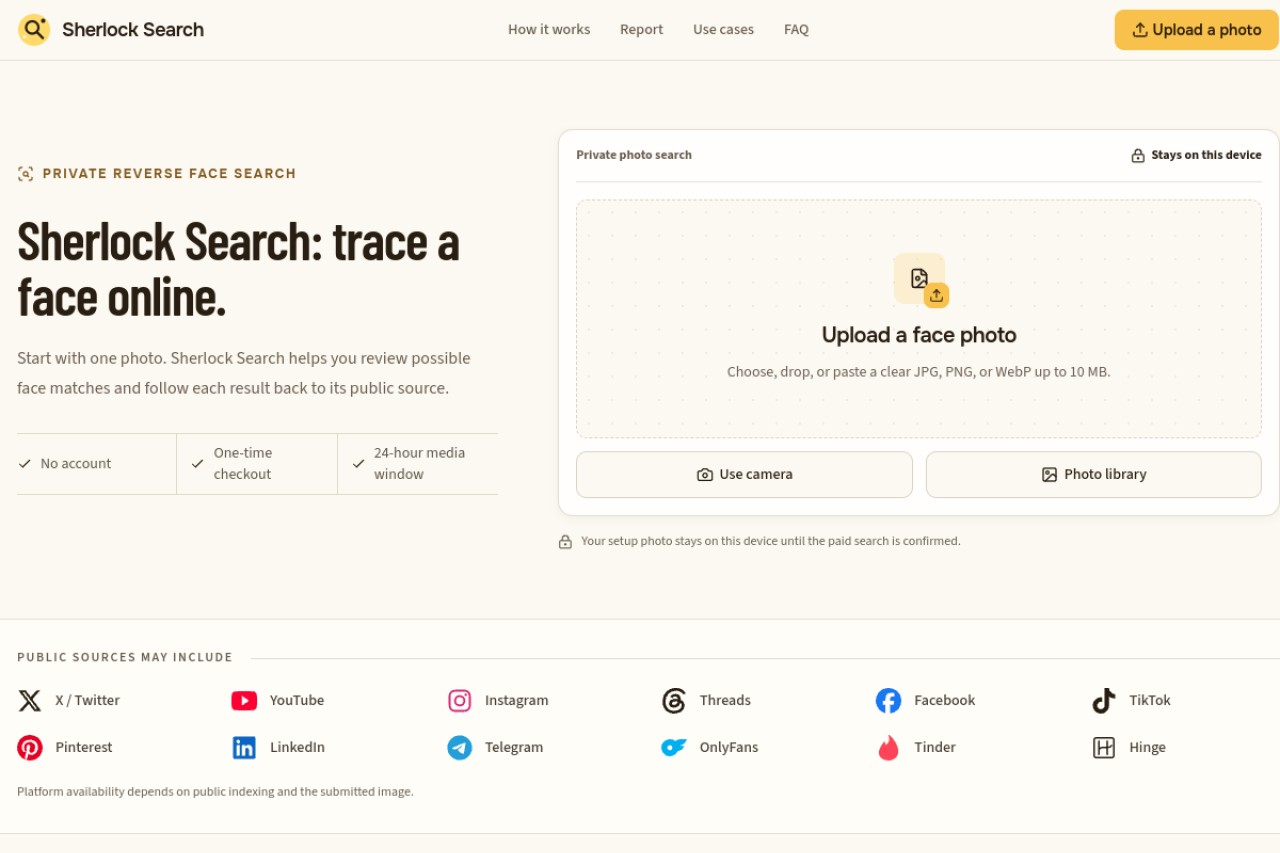 Sherlock Search官网截图