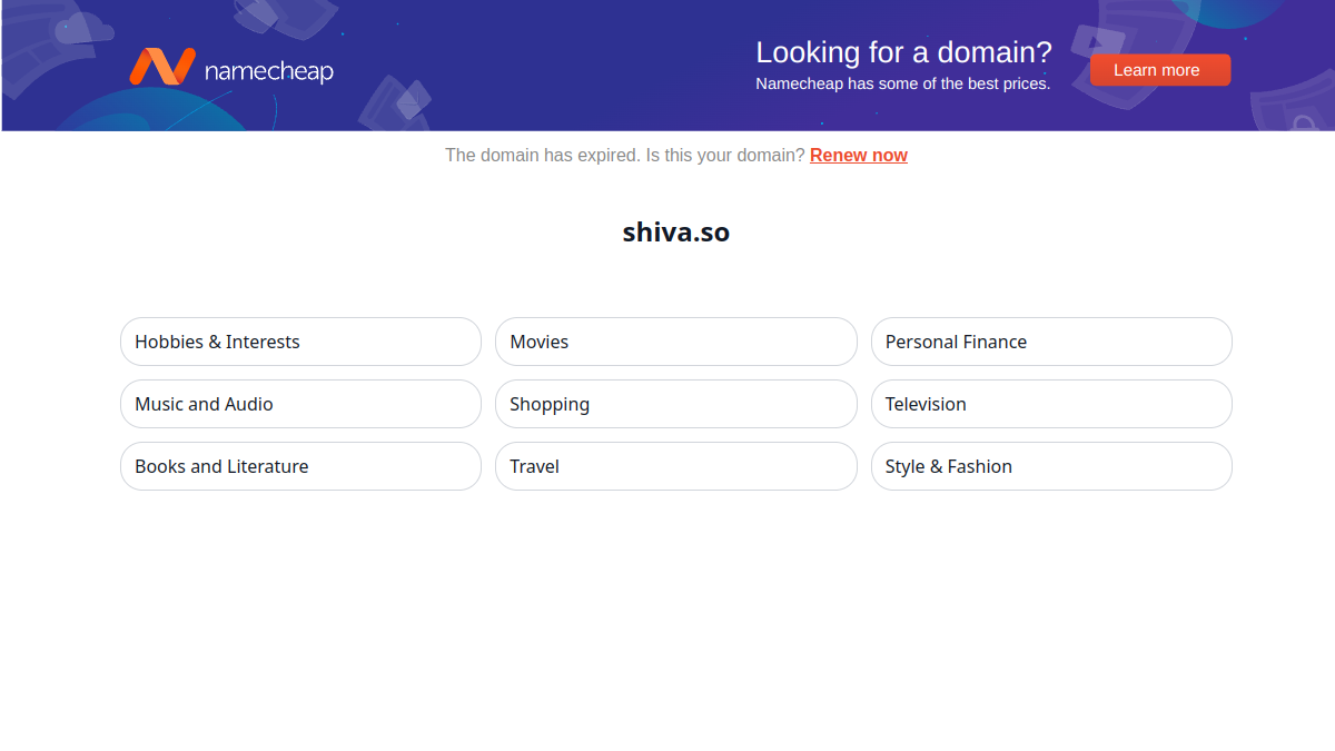Shiva官网截图