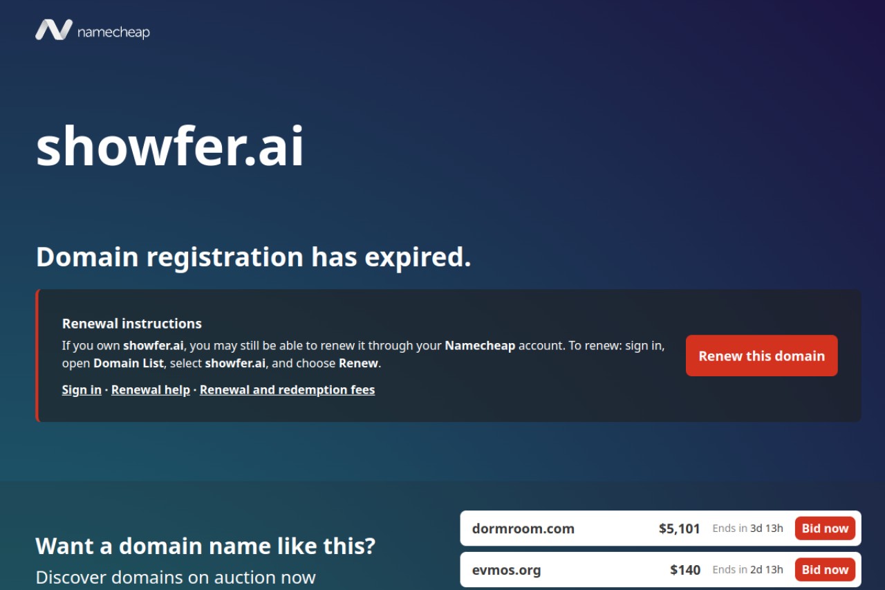 Showfer.ai官网截图